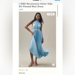 L’IDEE Renaissance Halter Maxi Dress (formal or prom) size 4 (small)